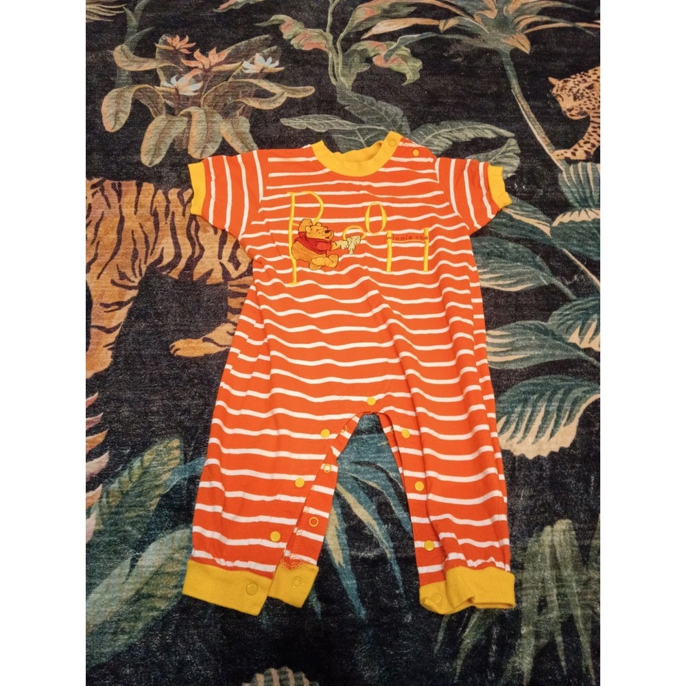 Vintage Winnie The Pooh Disney Store Romper Size 24 Months Rare